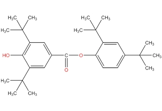 Tert-butylphenyl-4 2,4-di-butílico '-hydroxy-3',5 '-benzoato de di-terc-butilo