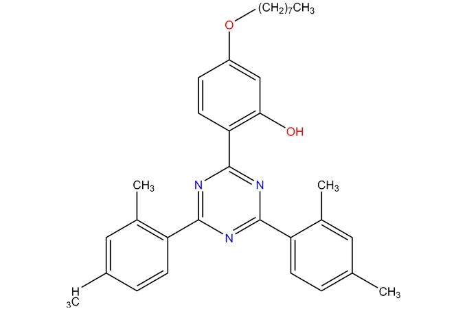 2-[4,6-bis (2,4-dimetilfenil)-1,3, 5-triazin-2-il]-5-(octiloxi) fenol