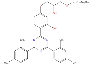 Productos de reacción de 2-(4,6-bis (2,4-dimetilfenil)-1,3, 5-triazin-2-il)-5-hidroxifenol con (C10-16, rico en alquiloxi C12-13) metil) oxiranano