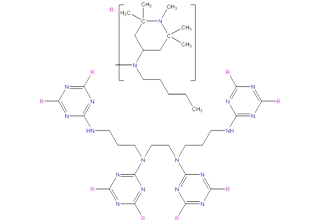 N,N ',N '',N''-tetraquis (4,6-bis (butil-(N-methyl-2,2,6, 6-tetrametilpiperidin-4-il) amino)triazin-2-yl)-4,7-diazadecano-1,10-diamina