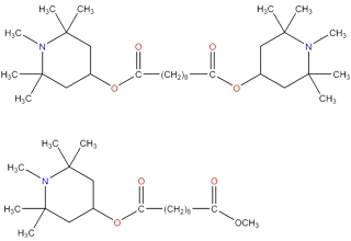 Bis(1,2,2,6, 6-pentametil-4-piperidinil)-sebacato y 1-(metilo)-8-(1,2,2,6, 6-pentametil-4-piperidinilo)-sebacato