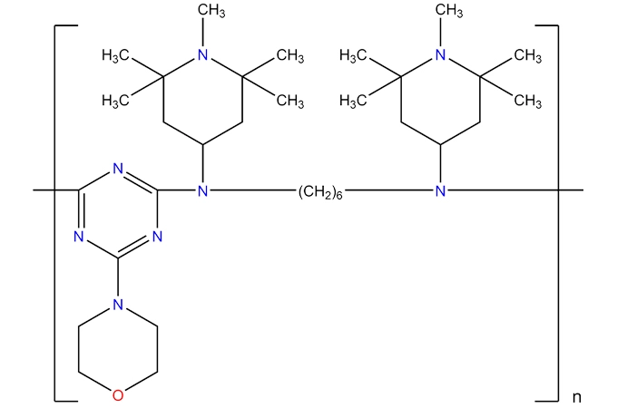 Polímeros de 1,6-hexanodiamina, N,N'-bis(2,2, 6,6-tetrametil-4-piperidinilo)-, con morpholine-2,4,6-tricloro-1,3, 5-triazina