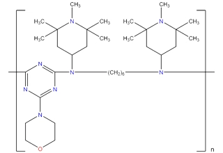Polímeros de 1,6-hexanodiamina, N,N'-bis(2,2, 6,6-tetrametil-4-piperidinilo)-, con morpholine-2,4,6-tricloro-1,3, 5-triazina