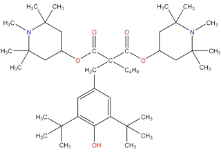 Bis(1,2,2,6, 6-pentametil-4-piperidinil)-[[3,5-bis (1,1-dimetiletil)-4-hidroxifenil] metil] butilmalonato
