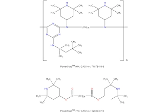 Bis(2,2,6,6,-tetramethyl-4-piperidinyl) decanodioato y N,N'-bis(2,2, 6,6-Tetrametil 4-piperidinil-)-1,6-hexanodiamina, polímero con 2,4, 6-tricloro-1, 3,5-triazina y 2,4,4- trimethyl-1, 2-pentanamina