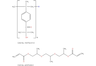 Alfa hidroxicetona oligomérica (75% peso) y diacrilato de tripropilenglicol (25% peso)