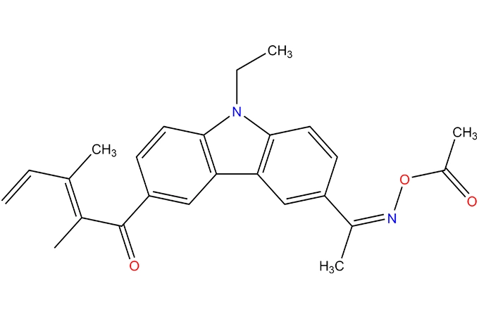 [1-[9-etil-6-(2-metilbenzoil) carbazol-3-yl] etilidenamino] acetato
